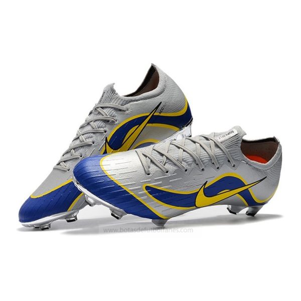 Nike Mercurial Vapor XII Elite FG Plata Azul Amarillo